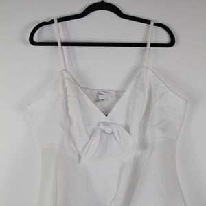 FOREVER21 PLUS LINEN TIE FRONT TOP NWT